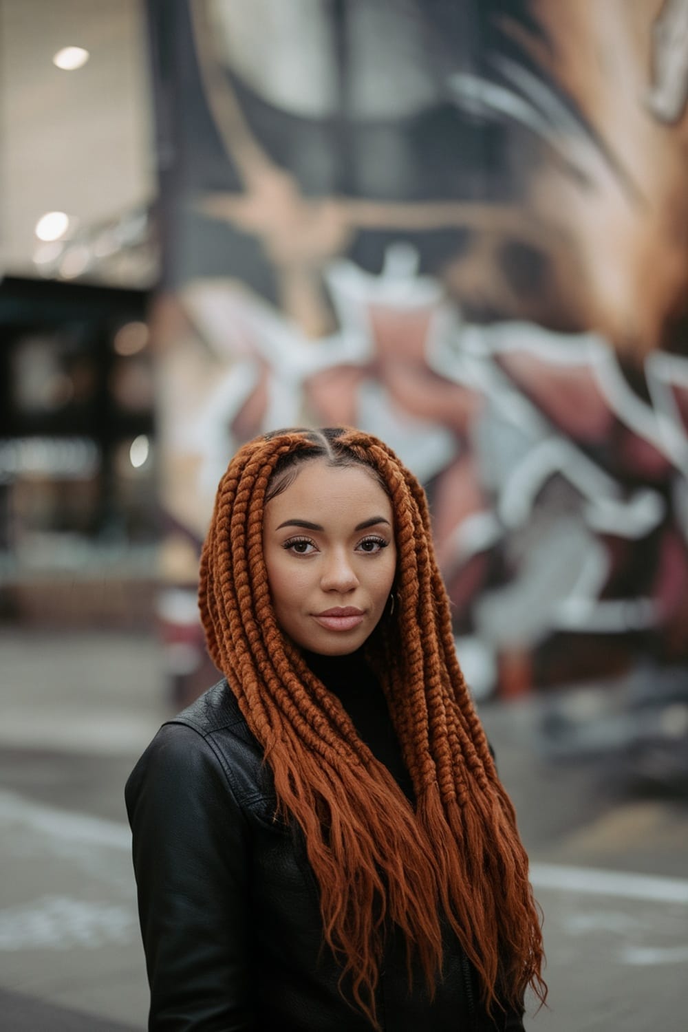 Copper Red Mid-Back Box Braids Copper Red Mid-Back Box Braids — Classy Red Braids