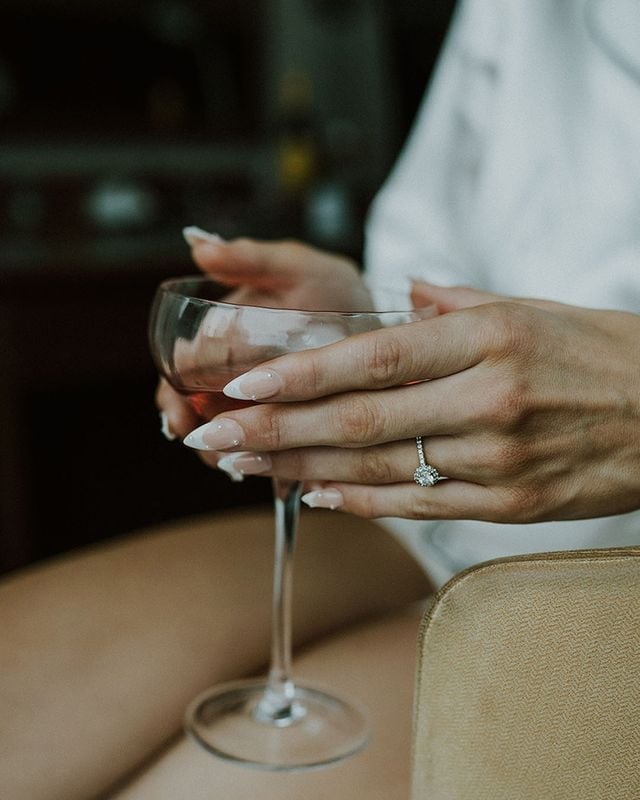 Medium Stiletto Sheer Pink White French — Classy Ring Nails