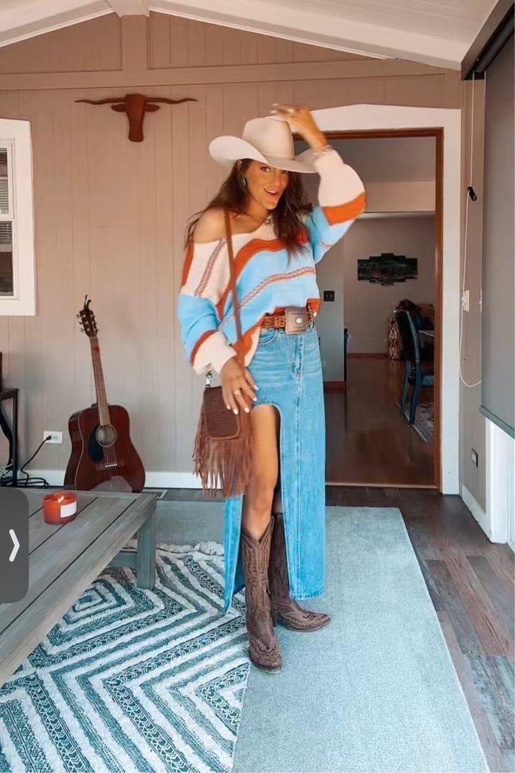 Black Romper with Embellished Cowboy Boots — Classy Rodeo Outfits for Women