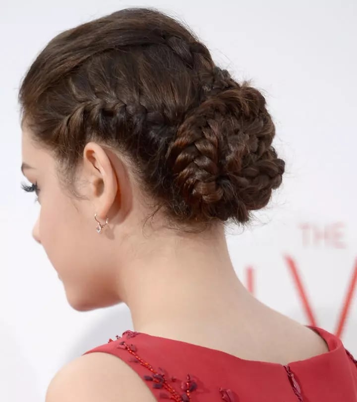 Dark Brown Intricate Braided Bun — Classy Running Hairstyles