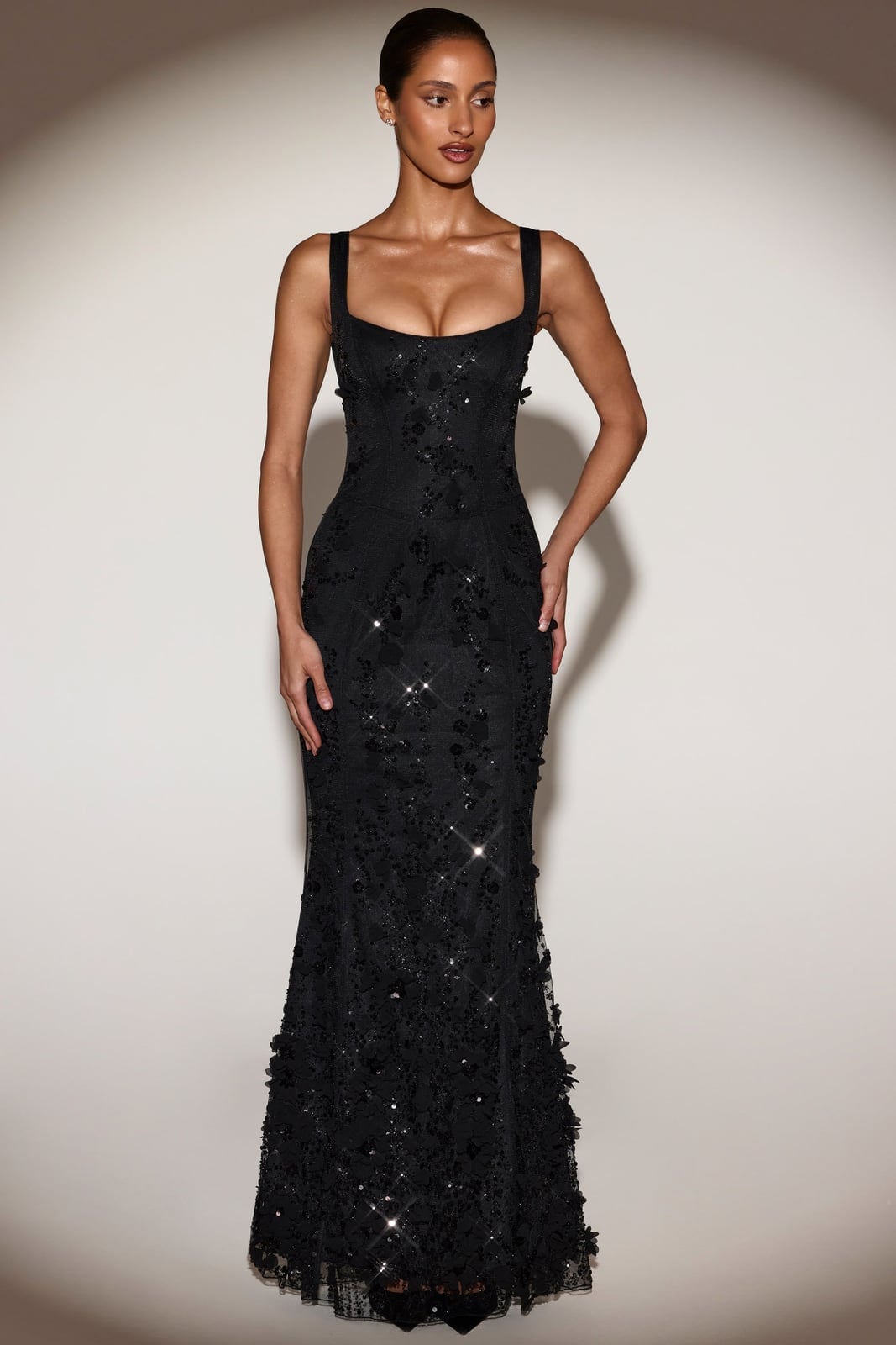 Silver Gold One-Shoulder Sequin Gown Silver Gold One-Shoulder Sequin Gown — Classy Runway Dresses