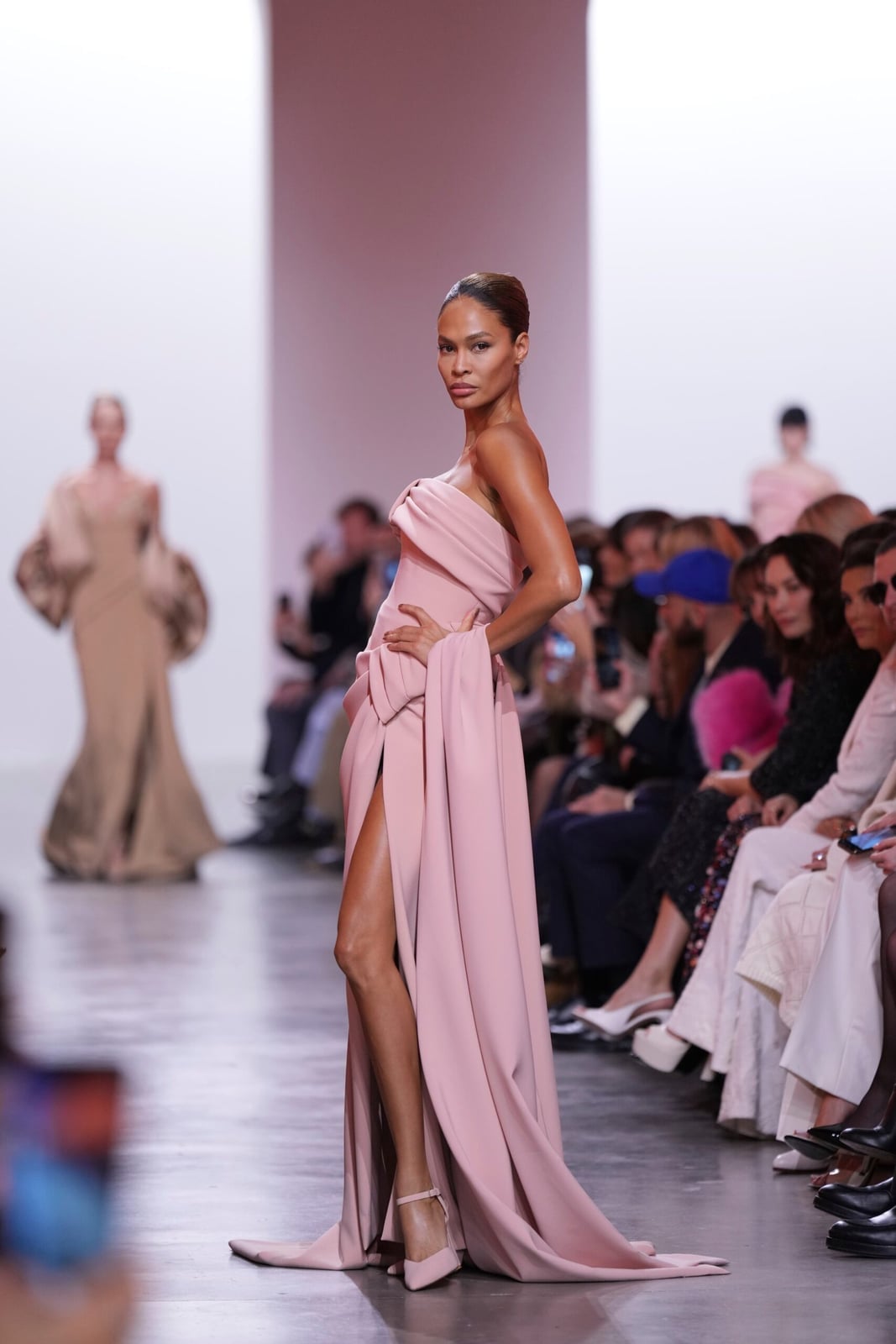 Pale Pink One-Shoulder Draped Dress Pale Pink One-Shoulder Draped Dress — Classy Runway Dresses