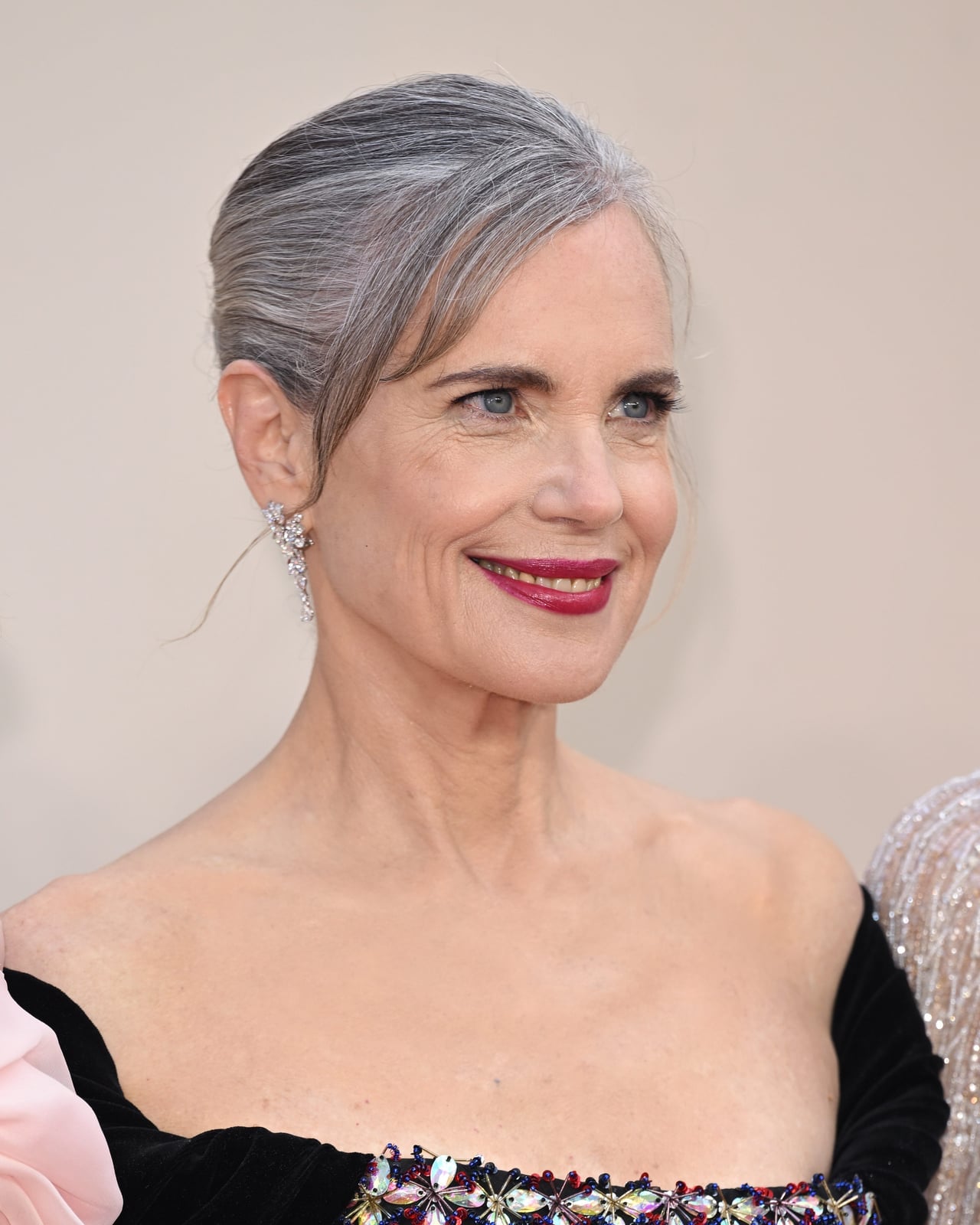 Elegant Grey Updo For Long Hair — Classy Salt and Pepper Hair