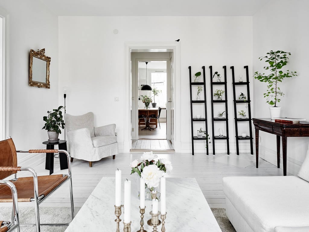Bright Living Room with Wood Accents Bright Living Room with Wood Accents — Classy Scandinavian Style