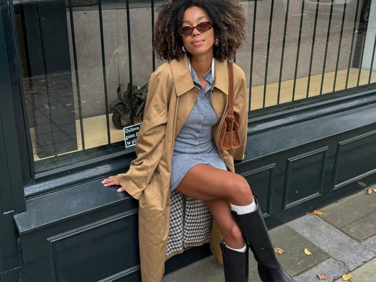 Casual Everyday Mini Dress with Oversized Trench Casual Everyday Mini Dress with Oversized Trench — Classy Scandinavian Style