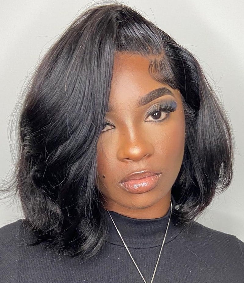Voluminous Collarbone Bob Waves — Classy Sew in Hairstyles