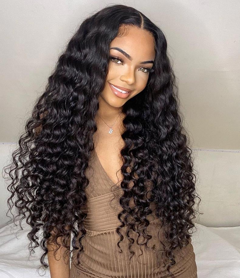 Long Flowing Waves With Middle Part — Classy Sew in Hairstyles