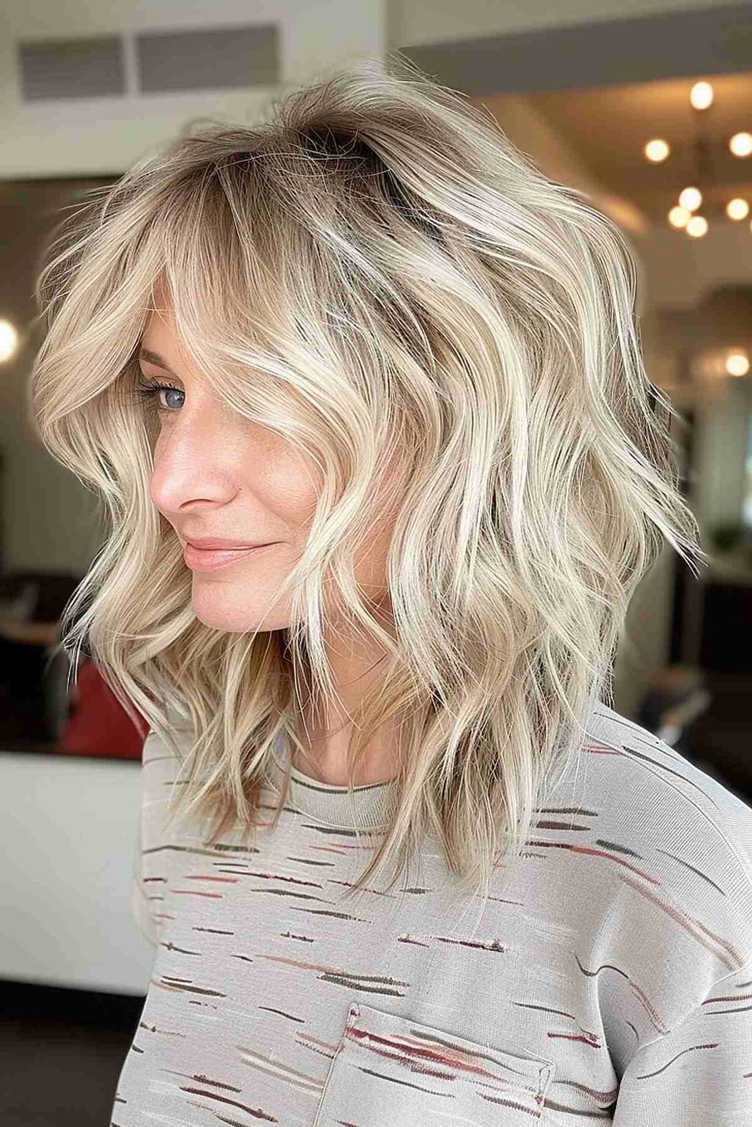 Collarbone Ash Blonde Shag Collarbone Ash Blonde Shag — Classy Shag Hair