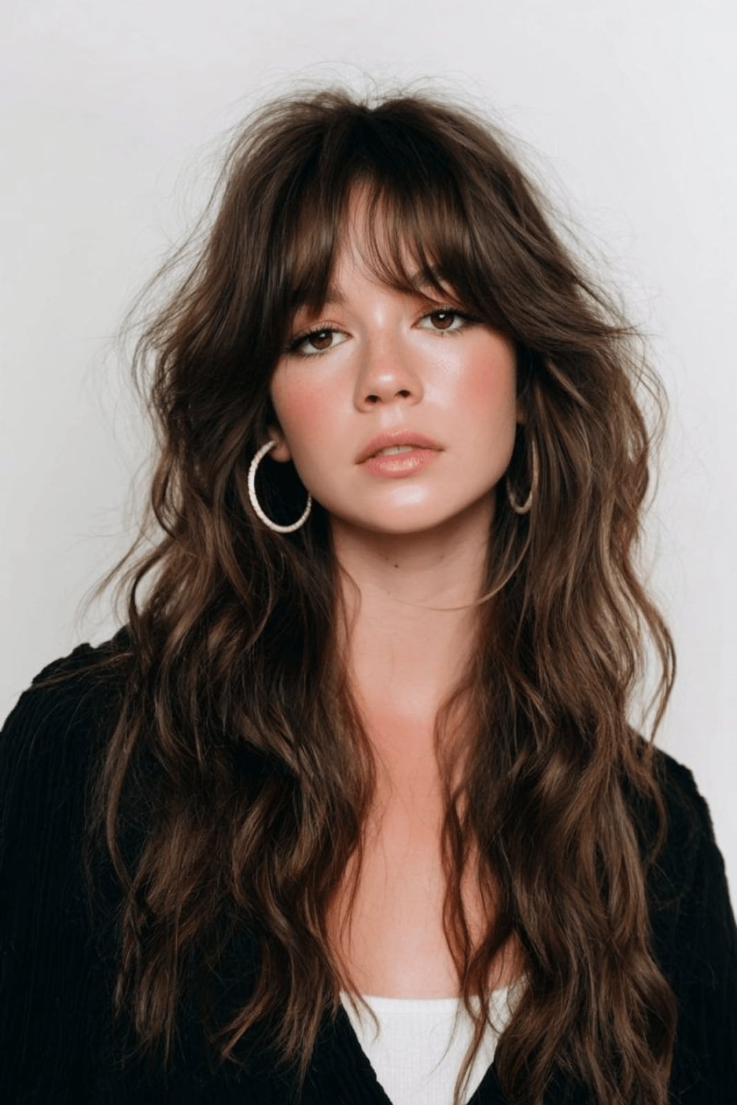 Long Shag With Full Bangs Long Shag With Full Bangs — Classy Shag Hair