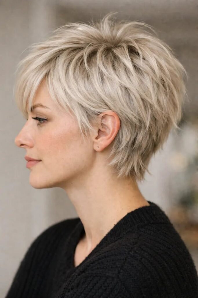 24 Classy Short Shaggy Haircut 2027 with Curtain Bangs