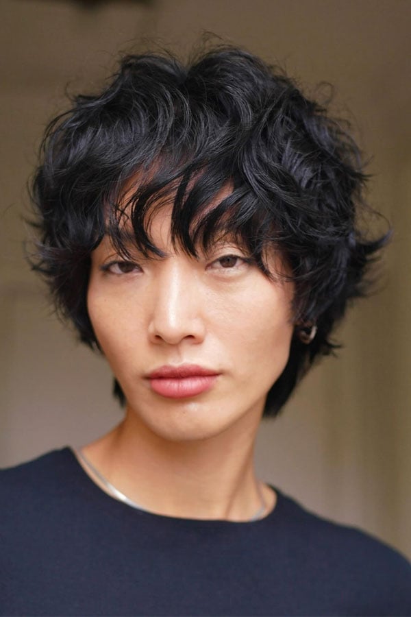 Black Shag Ear Length With Curtain Bangs Black Shag Ear Length With Curtain Bangs — Classy Short Shaggy Haircut