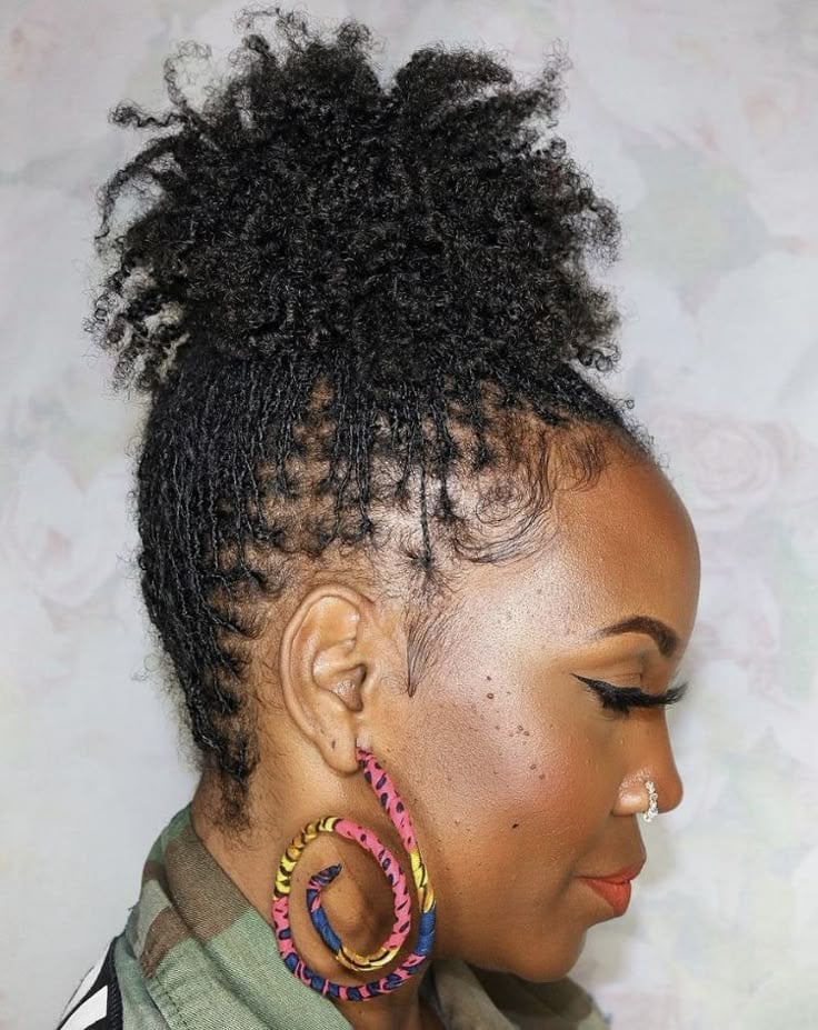 High Ponytail With Curly Tendrils High Ponytail With Curly Tendrils — Classy Sister Locs
