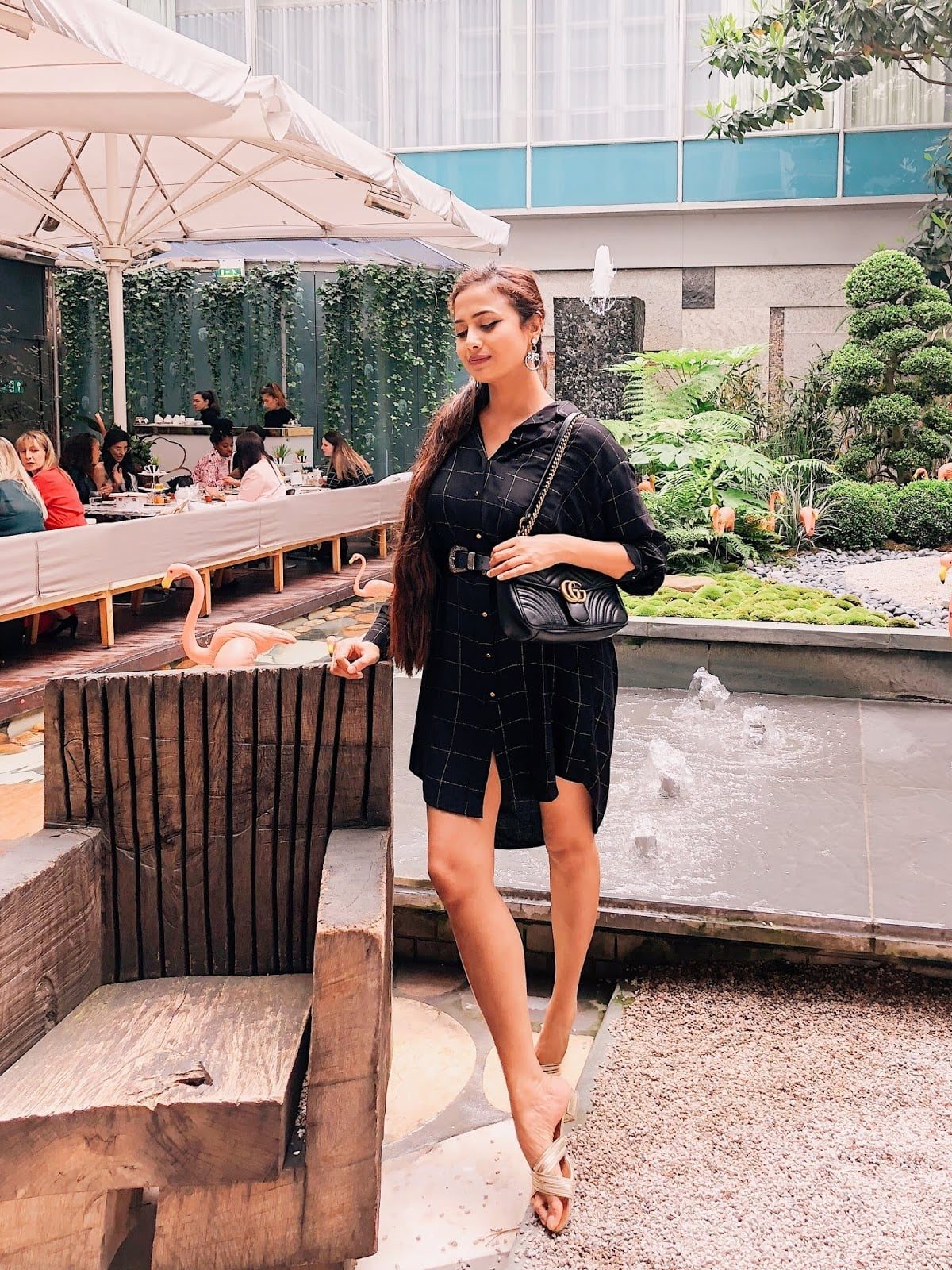 Checked Shirt Dress with Statement Belt — Classy Street Style Outfits