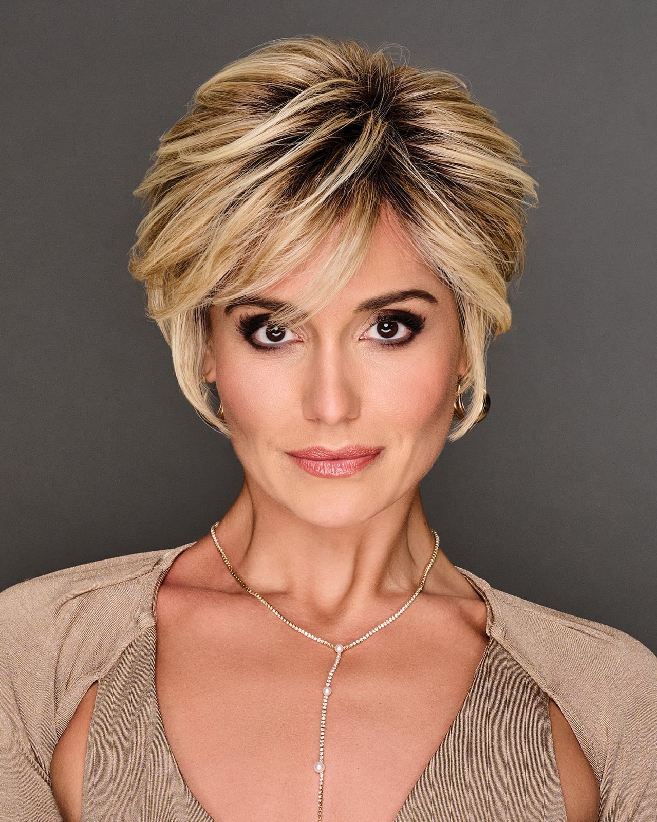 Short Blonde Textured Shag — Classy Styling Wig