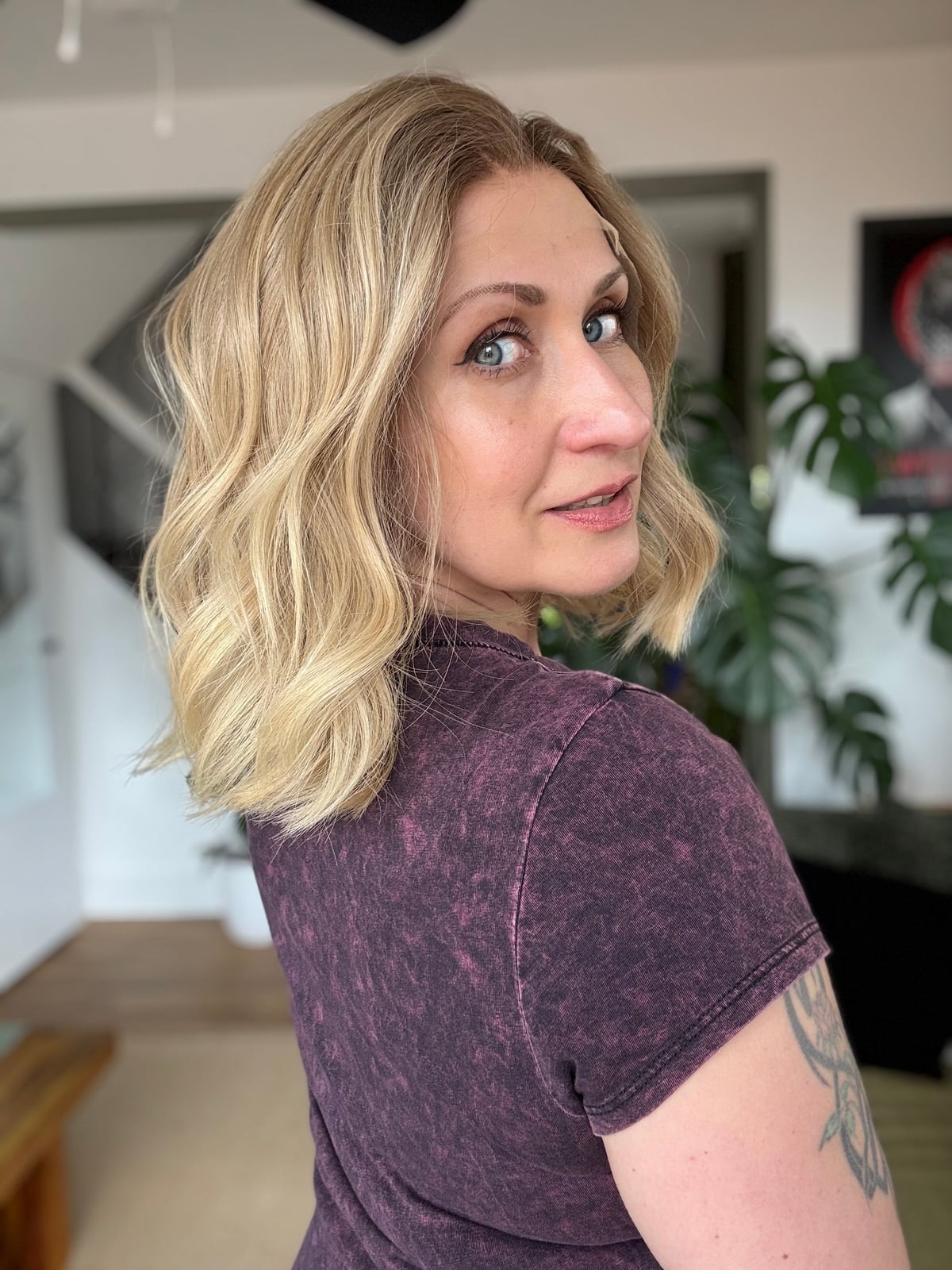 Ash Blonde Bob With Curtain Bangs — Classy Styling Wig