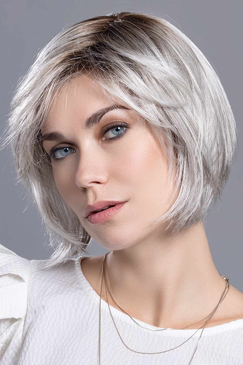 Cool Ash Blonde Collarbone Bob, Side-Swept — Classy Styling Wig