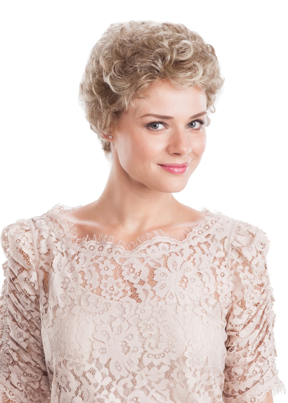 Short Blonde Curly Pixie — Classy Styling Wig