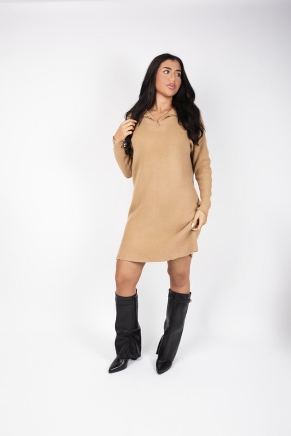 Classy Tan Dress