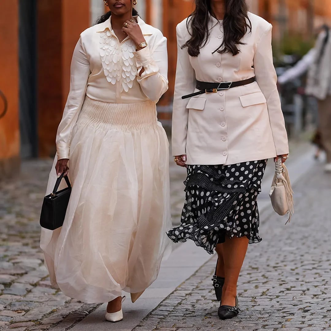 Cream Blazer With Sheer Organza Skirt — Classy Theater Outfits