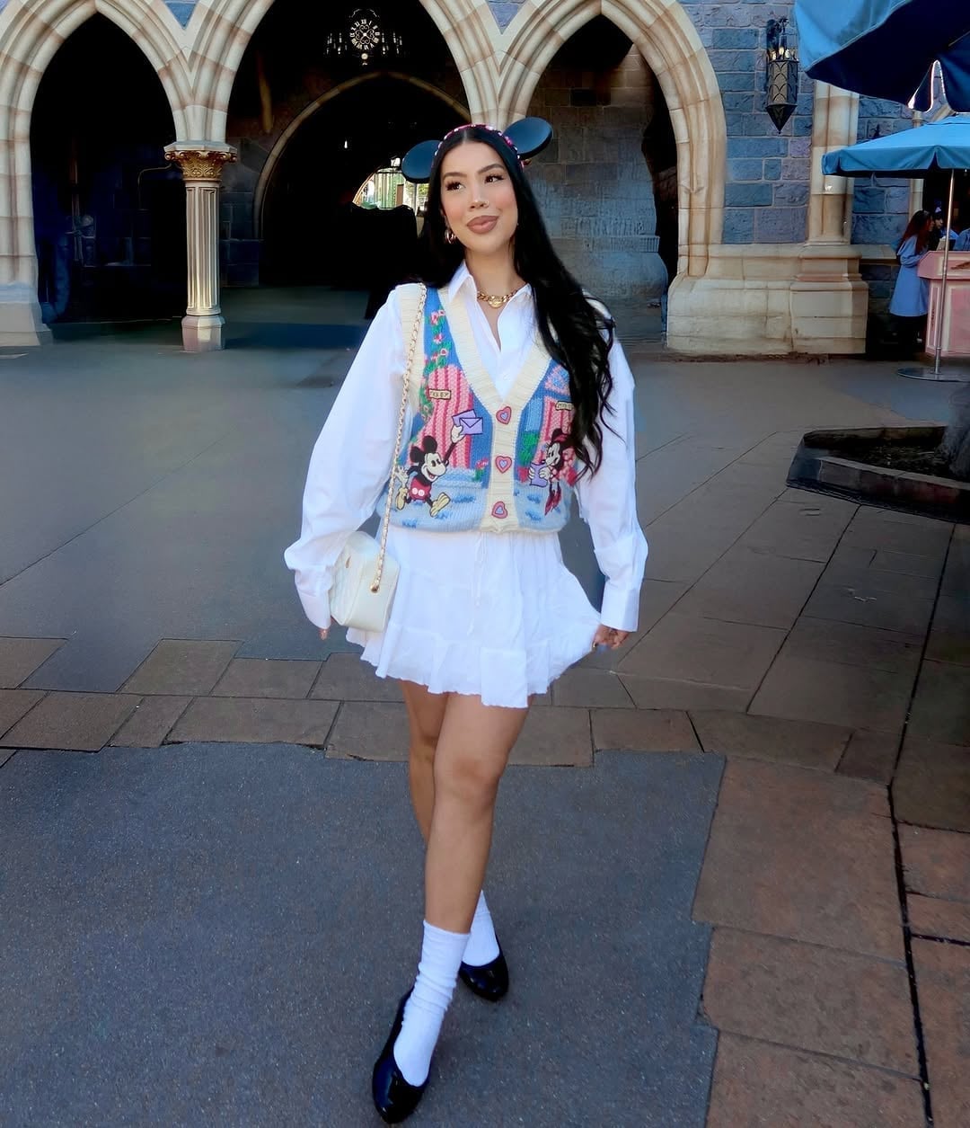 Mickey Mouse Embroidered Vest Playful Outfit Mickey Mouse Embroidered Vest Playful Outfit — Classy Theme Park Outfits