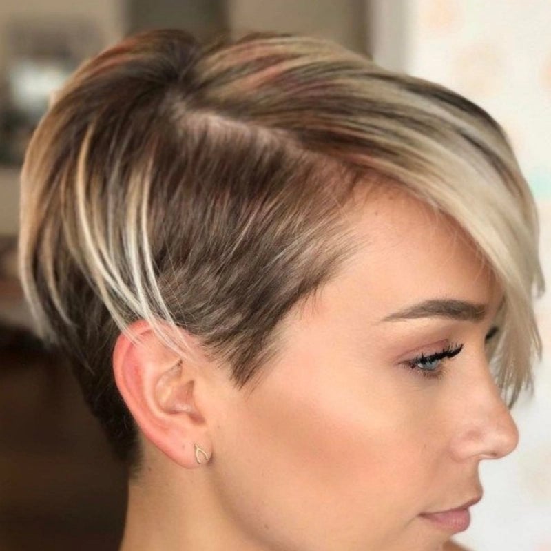 Dark Brown Pixie With Asymmetrical Bangs Dark Brown Pixie With Asymmetrical Bangs — Classy Thinning Hair