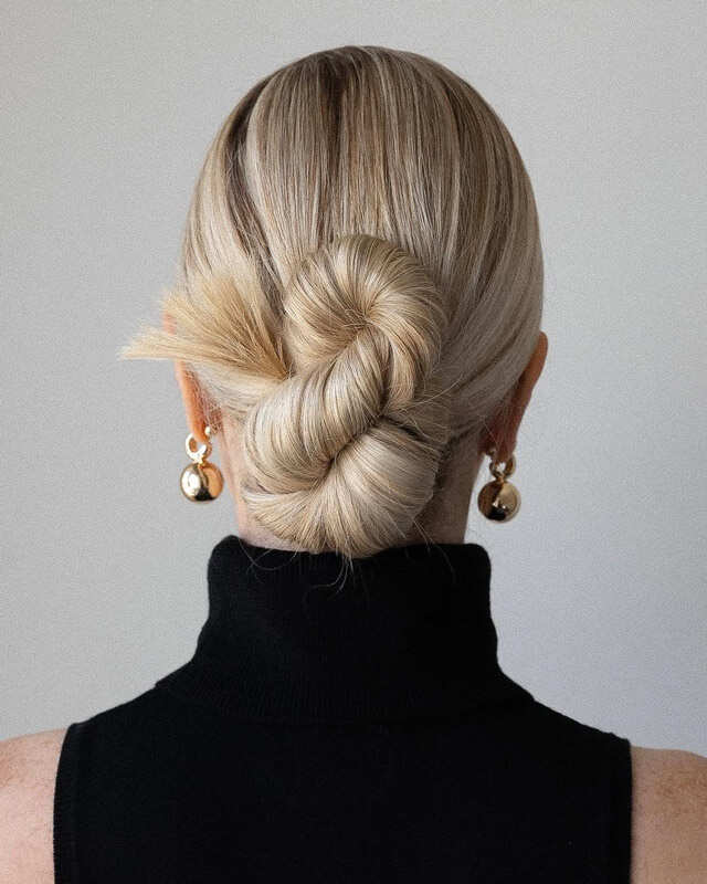 Ash Blonde Twisted Low Bun Ash Blonde Twisted Low Bun — Classy Trending Hairstyle
