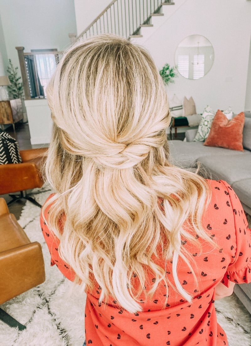Blonde Half-Up Twist With Collarbone Waves — Classy Twist Hairstyles