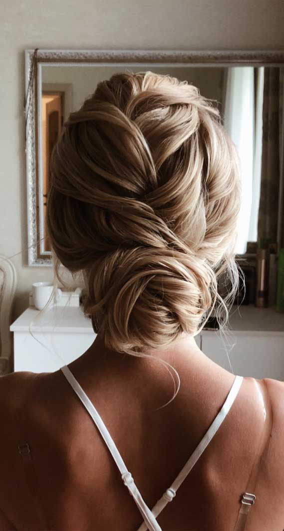 Honey Blonde Intricate Twisted Knot — Classy Twist Updo