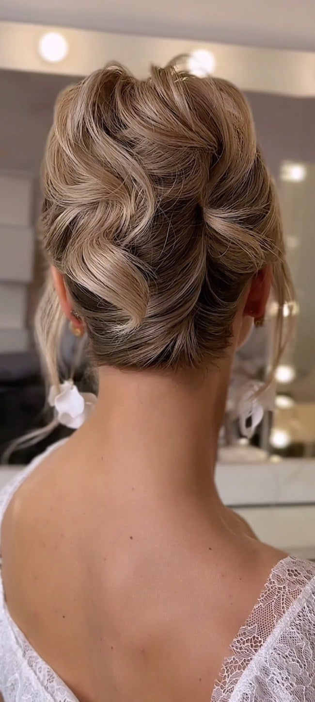 Champagne Blonde Sculpted Twist Updo — Classy Twist Updo