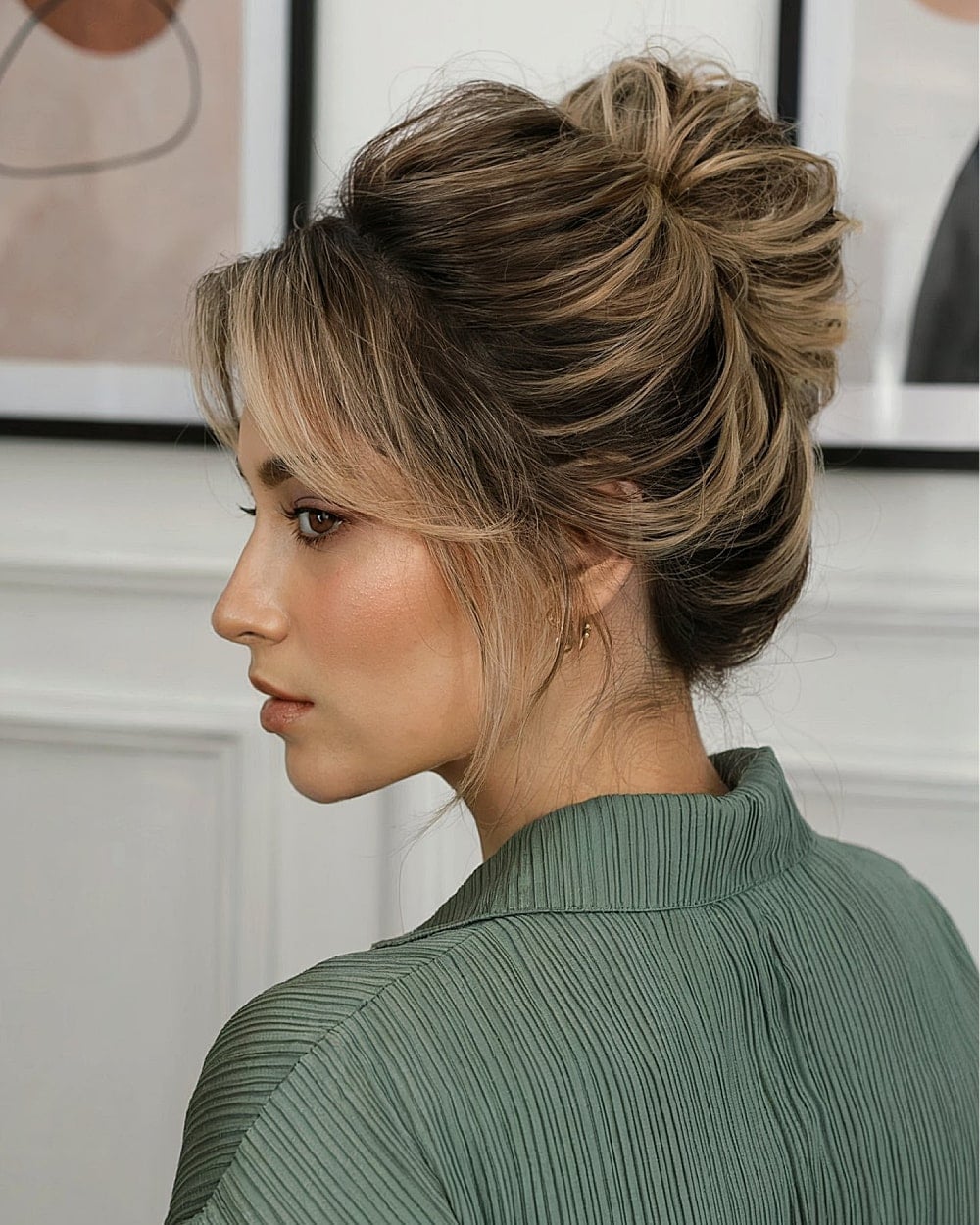 Textured Blonde Twisted Updo — Classy Twist Updo