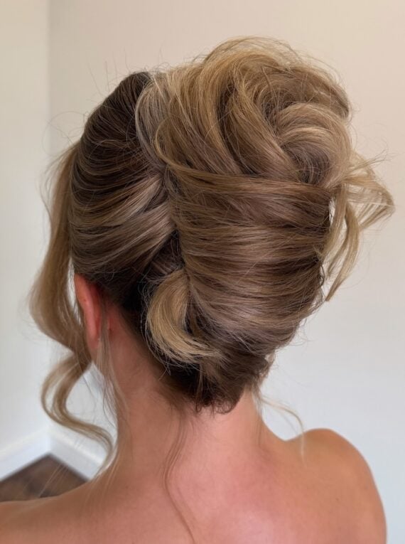 Light Brown Twisted Bun With Blonde Balayage — Classy Twisted Styles