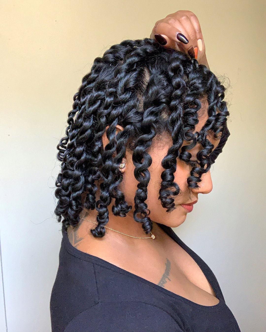 Short Black Spiral Twists — Classy Twisted Styles