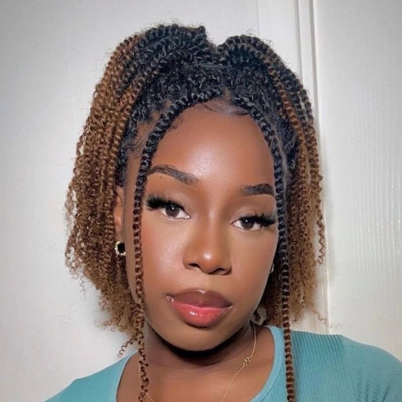 Black and Brown Mini Twists With Curls — Classy Twisted Styles