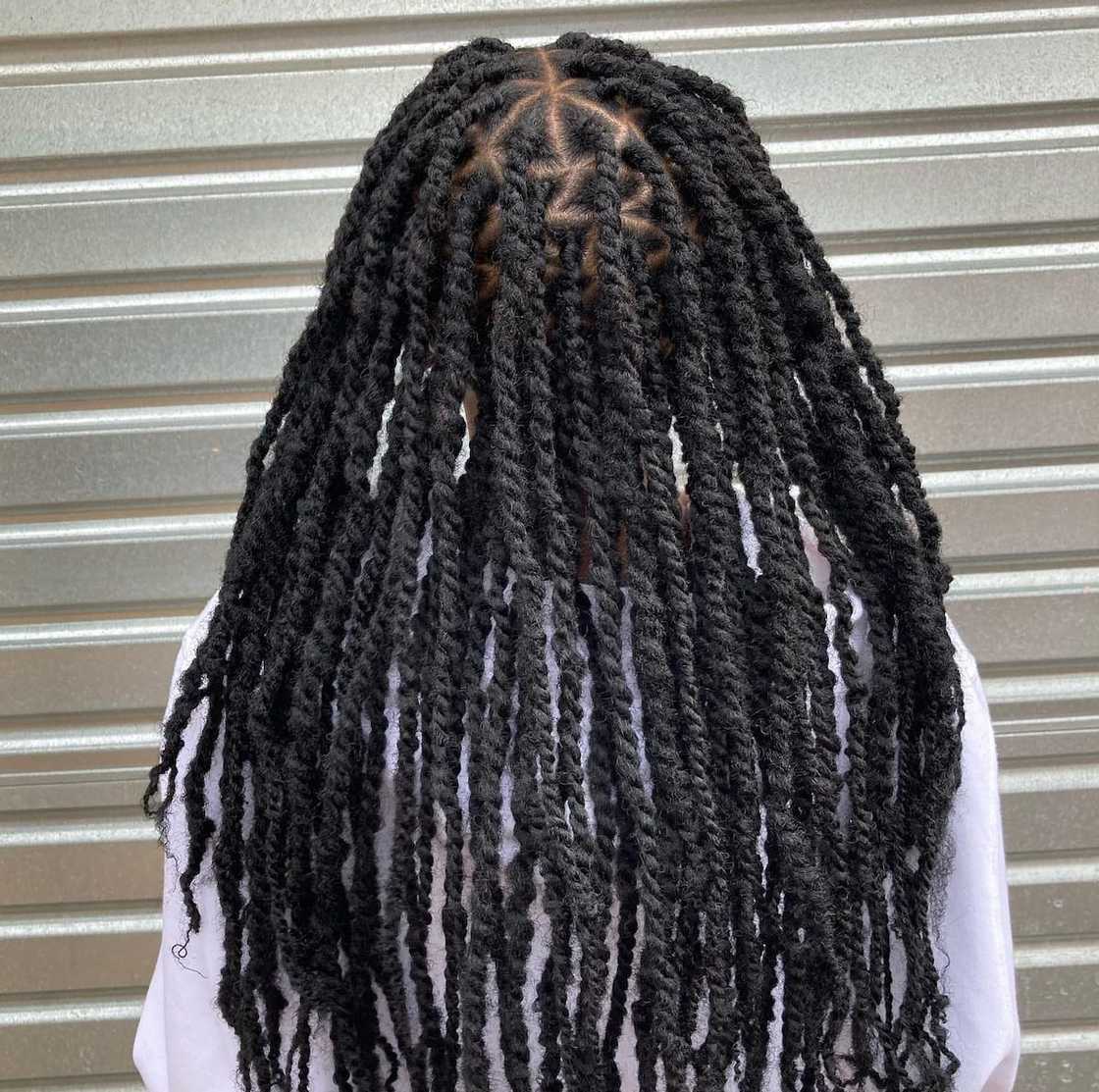Long Black Coily Twists Volume — Classy Twisted Styles