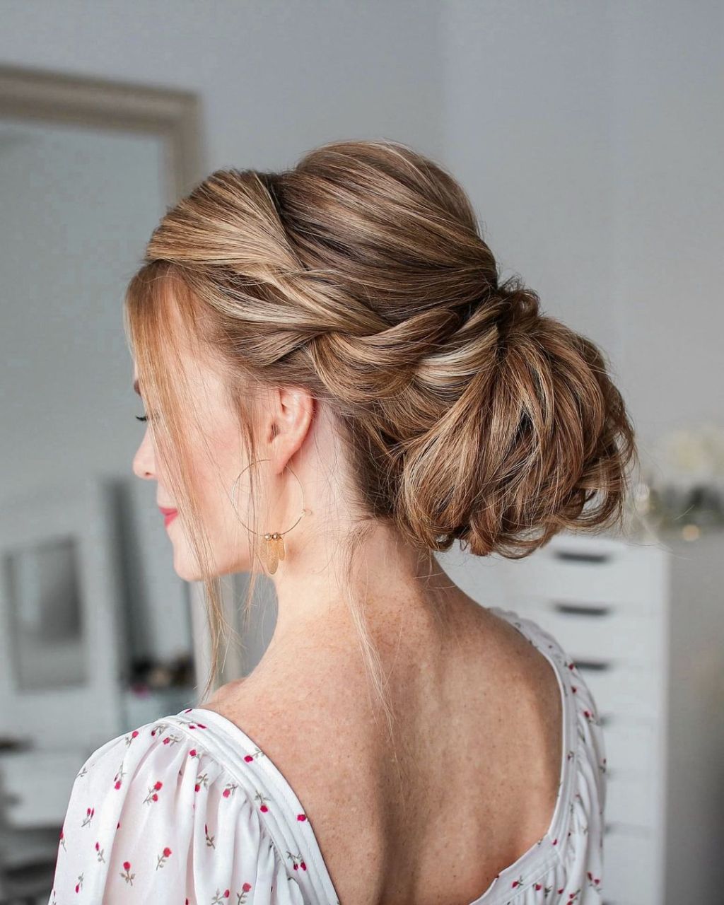 Honey Blonde Twisted Bun With Side Fringe — Classy Twisted Styles