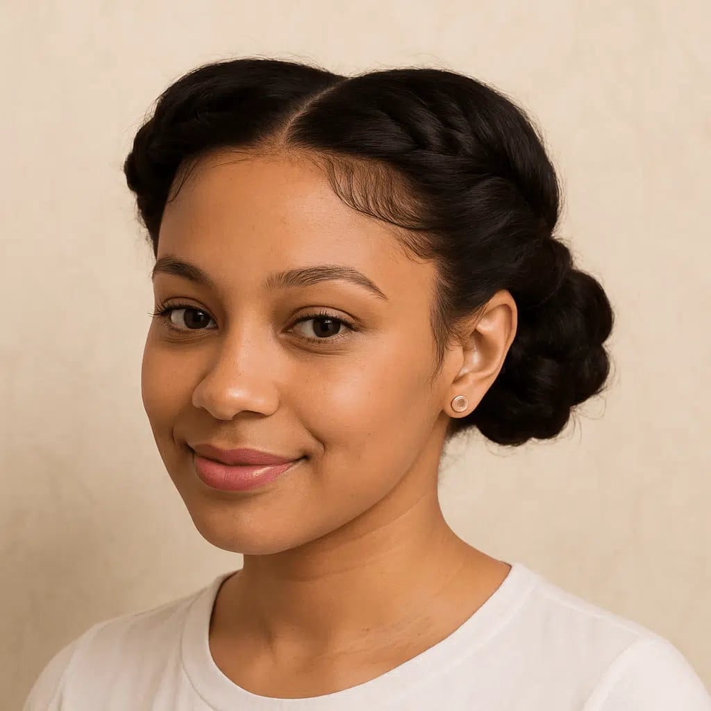 Dark Brown Twisted Updo With Wispy Bangs — Classy Twisted Styles