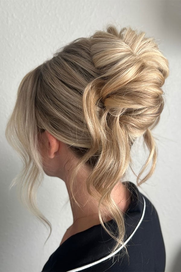 Blonde Twisted Updo With Soft Waves — Classy Twisted Styles