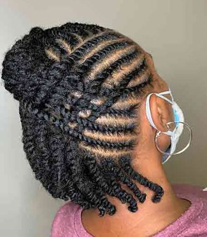 Collarbone Length Mini Twists Updo — Classy Two Strand Twists Natural Hair
