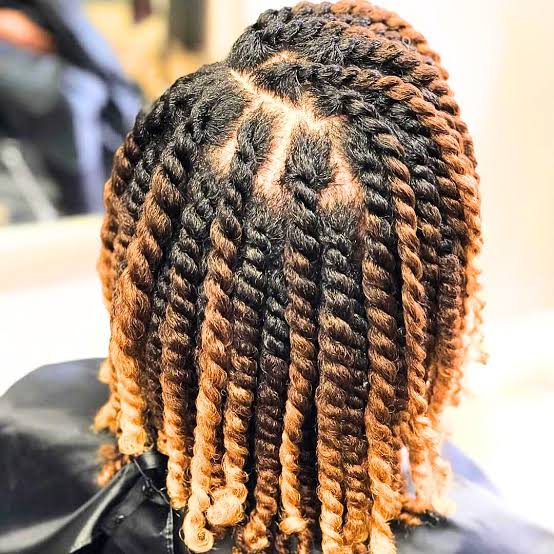 Shoulder Length Ombre Twists — Classy Two Strand Twists Natural Hair