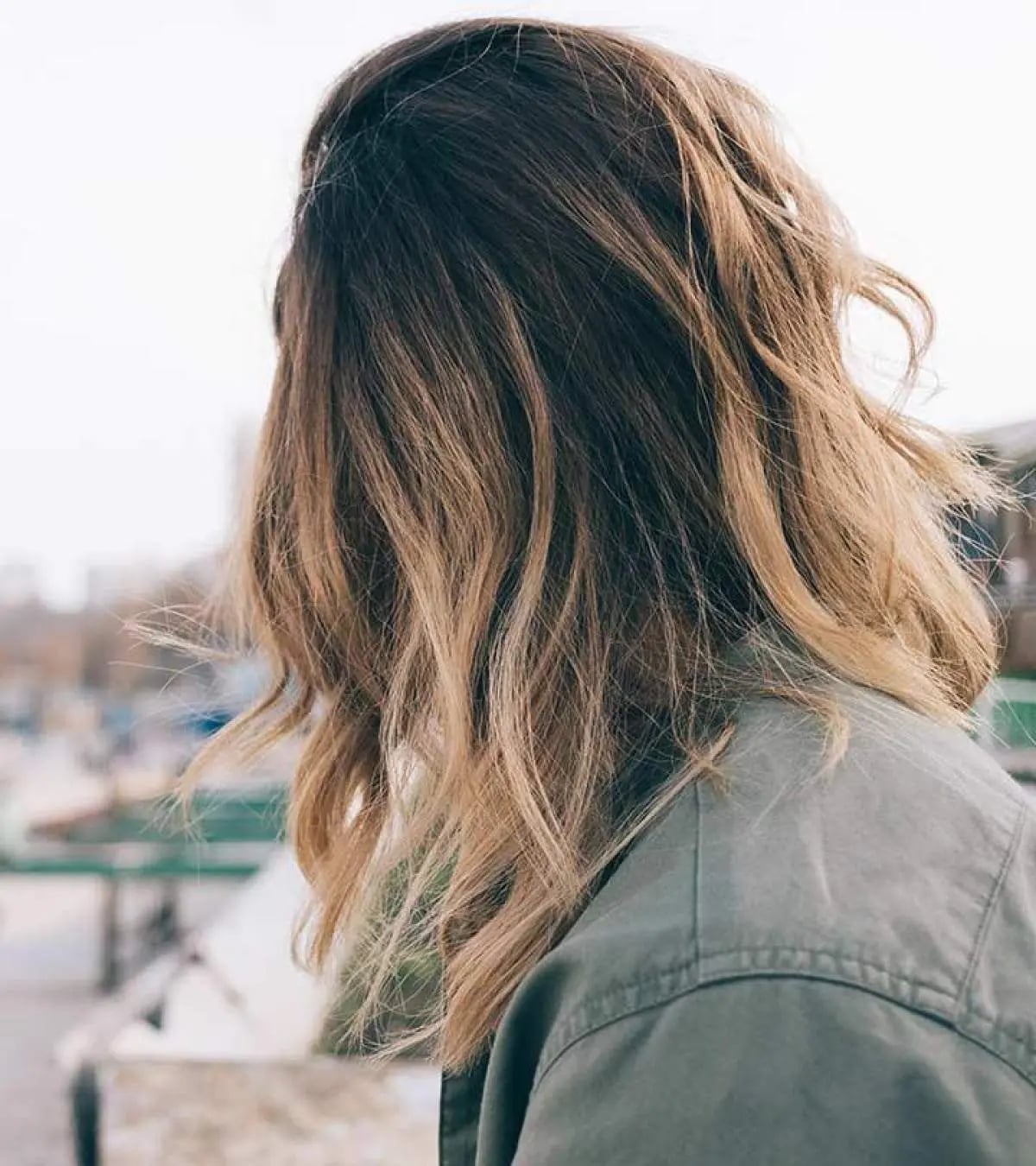 Mid-Back Wavy Hair With Balayage — Classy Two Tone Hair