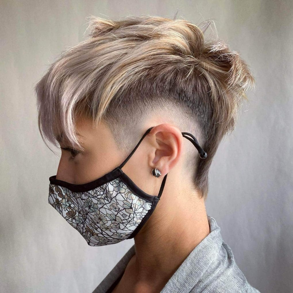 Blonde Pixie With Undercut Nape — Classy Undercut Pixie