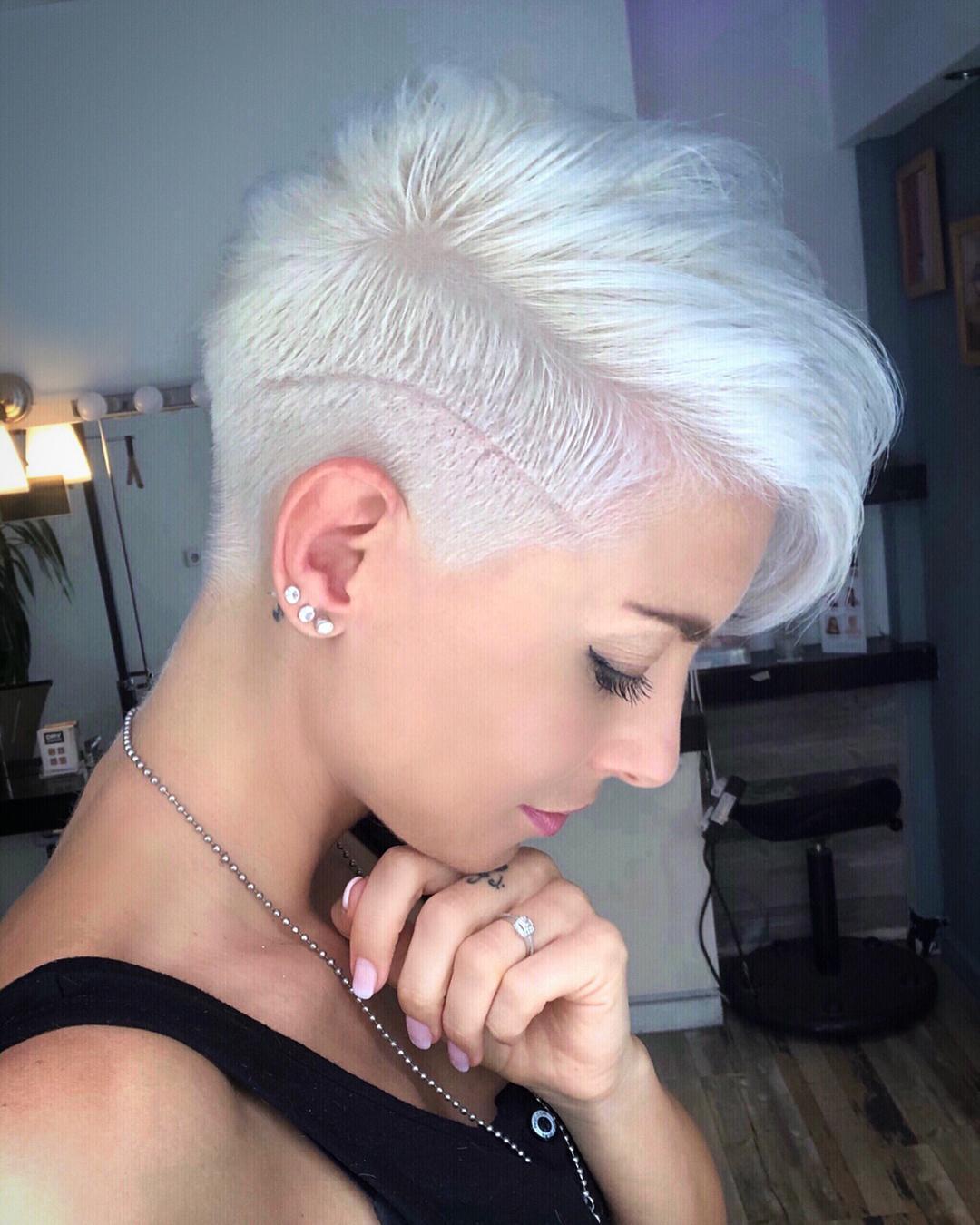 Blonde Pixie With Wispy Bangs — Classy Undercut Pixie