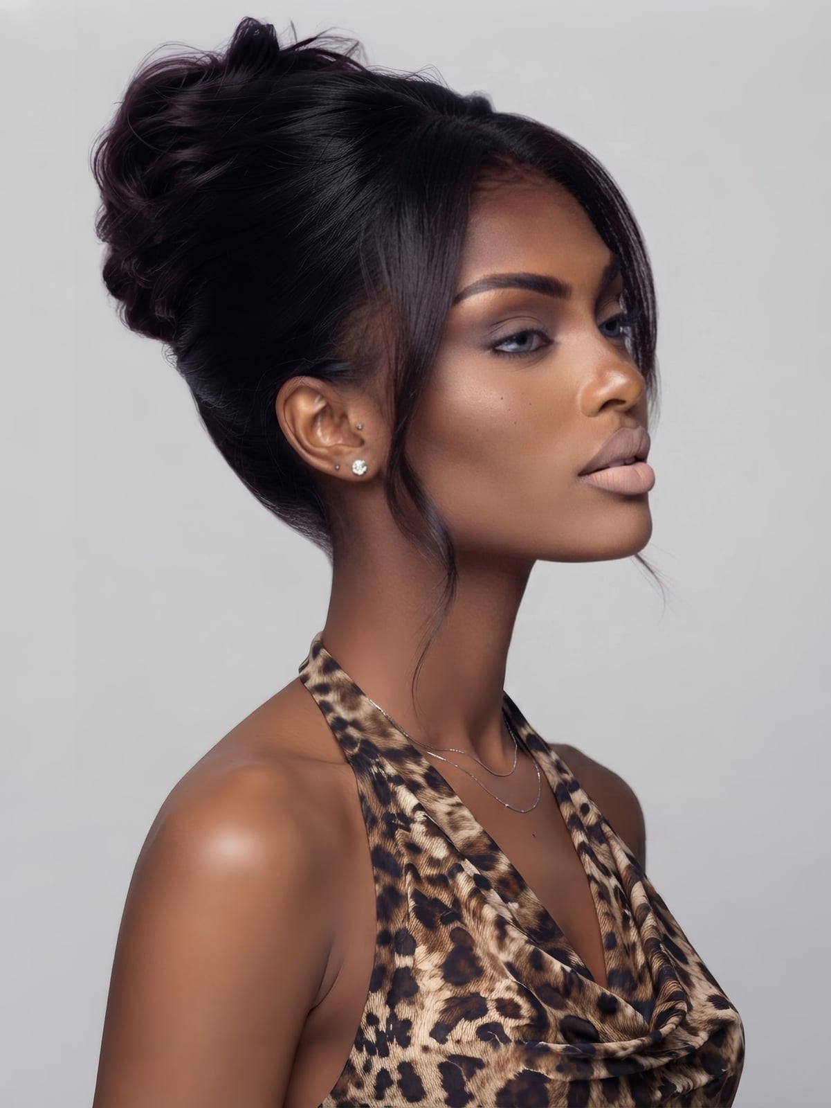 Voluminous Dark Brown Crown Updo Voluminous Dark Brown Crown Updo — Classy Updo Wig
