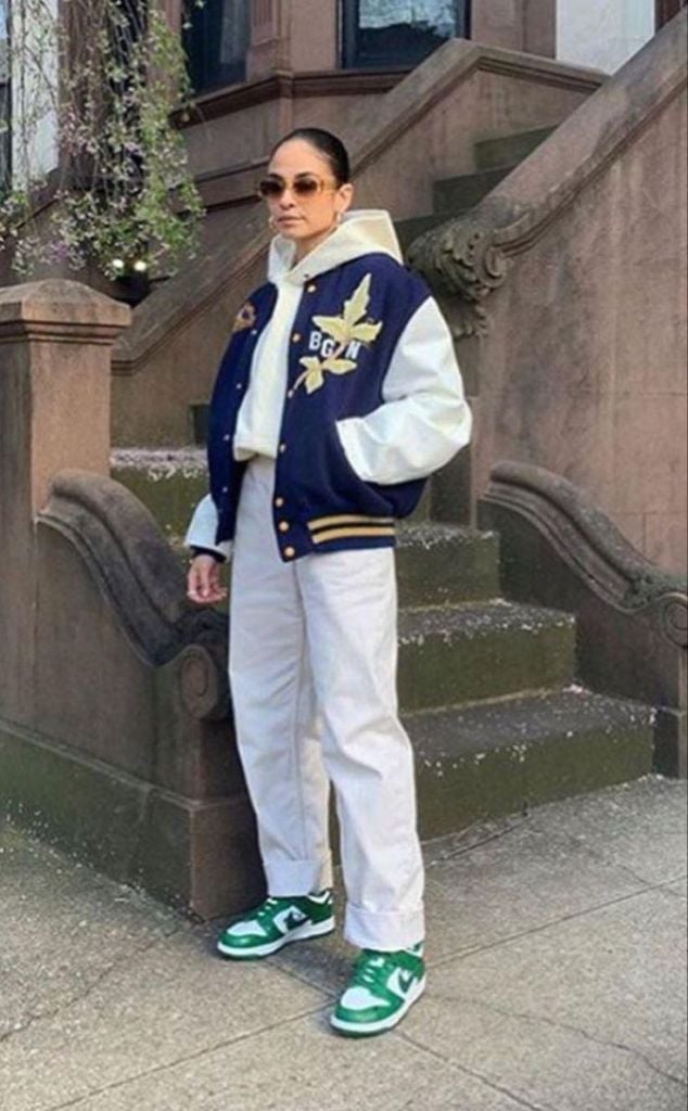 Navy Varsity Jacket With Cream Hoodie Navy Varsity Jacket With Cream Hoodie — Classy Varsity Jacket Outfits