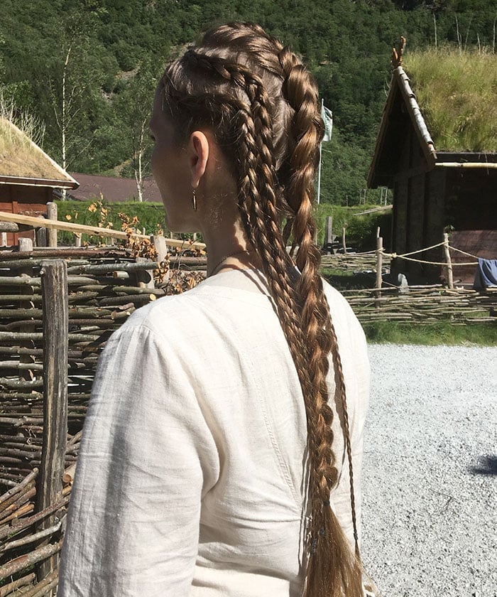 Mid-Back French Braids With Highlights Mid-Back French Braids With Highlights — Classy Viking Braids