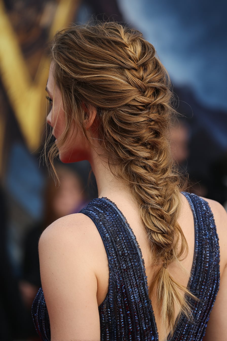 Mid-Back Fishtail Braid With Face Framing Mid-Back Fishtail Braid With Face Framing — Classy Viking Braids