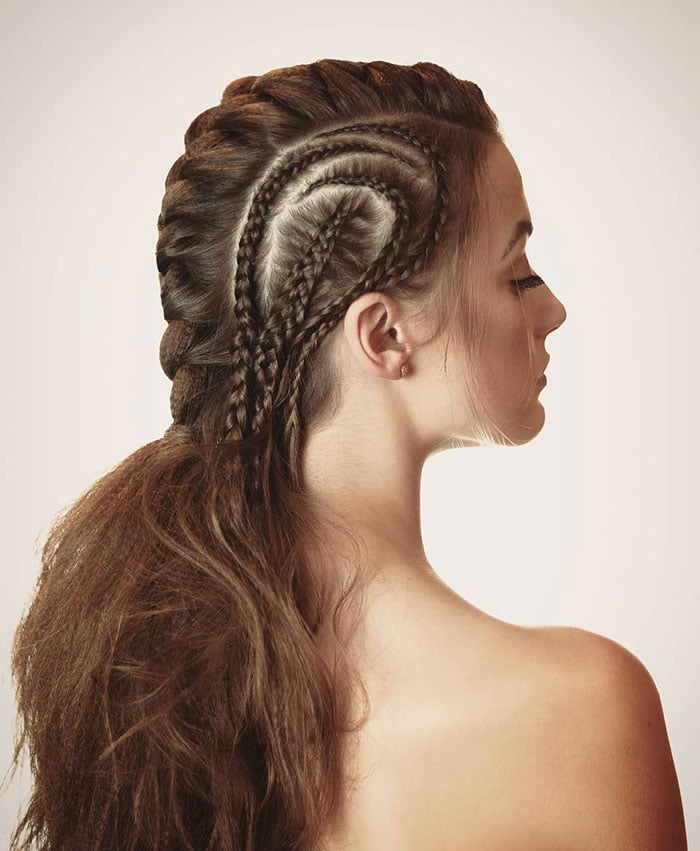 Undercut With Geometric Braids And Ponytail Undercut With Geometric Braids And Ponytail — Classy Viking Braids