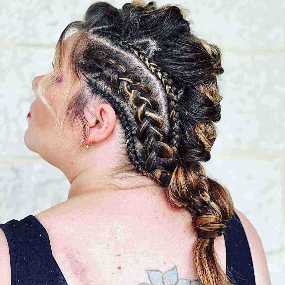 Shoulder Length Mohawk With Braids Shoulder Length Mohawk With Braids — Classy Viking Braids