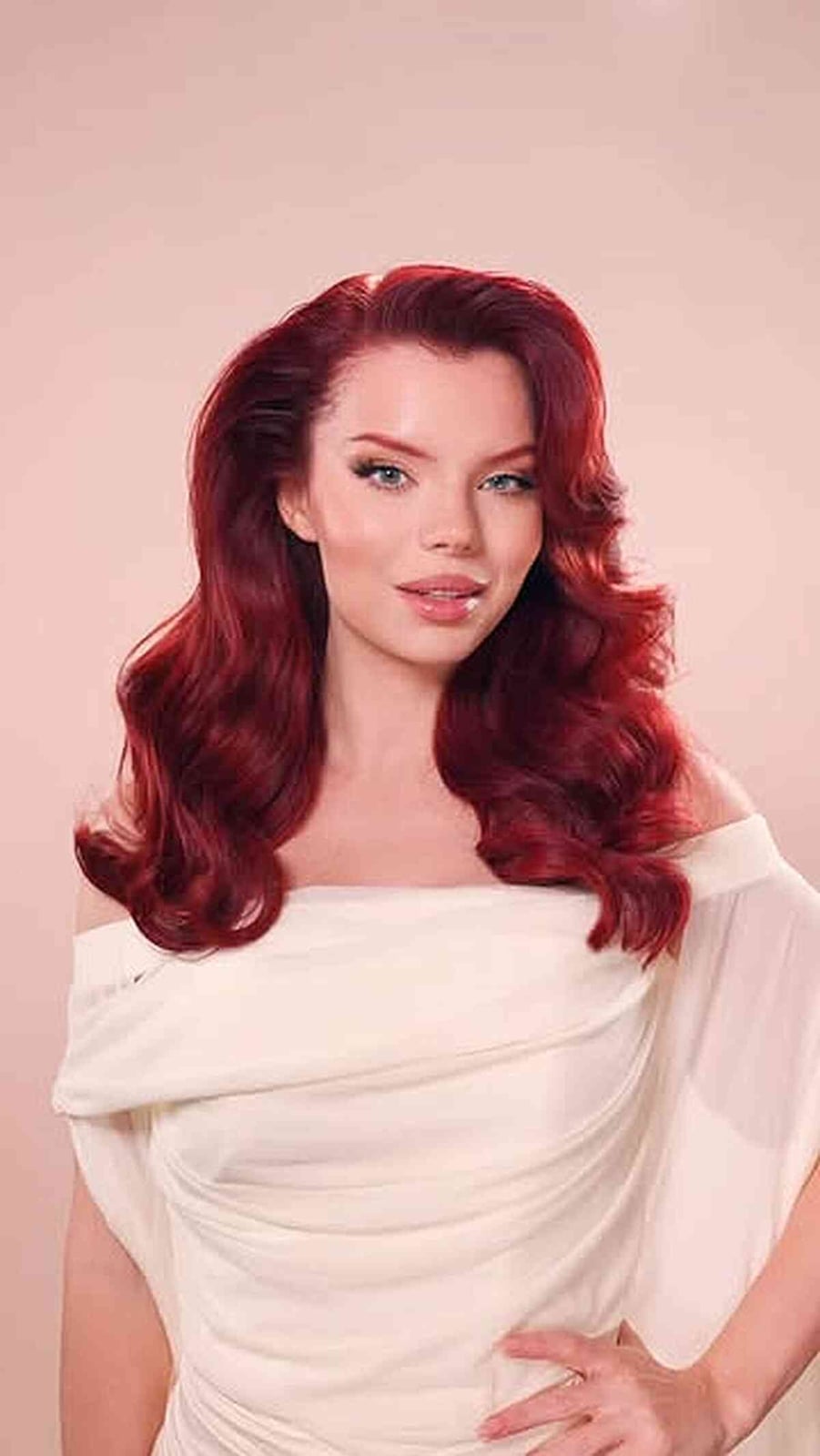 Medium Brown Collarbone Updo With Soft Curls and Curtain Bangs — Classy Vintage Hairstyles