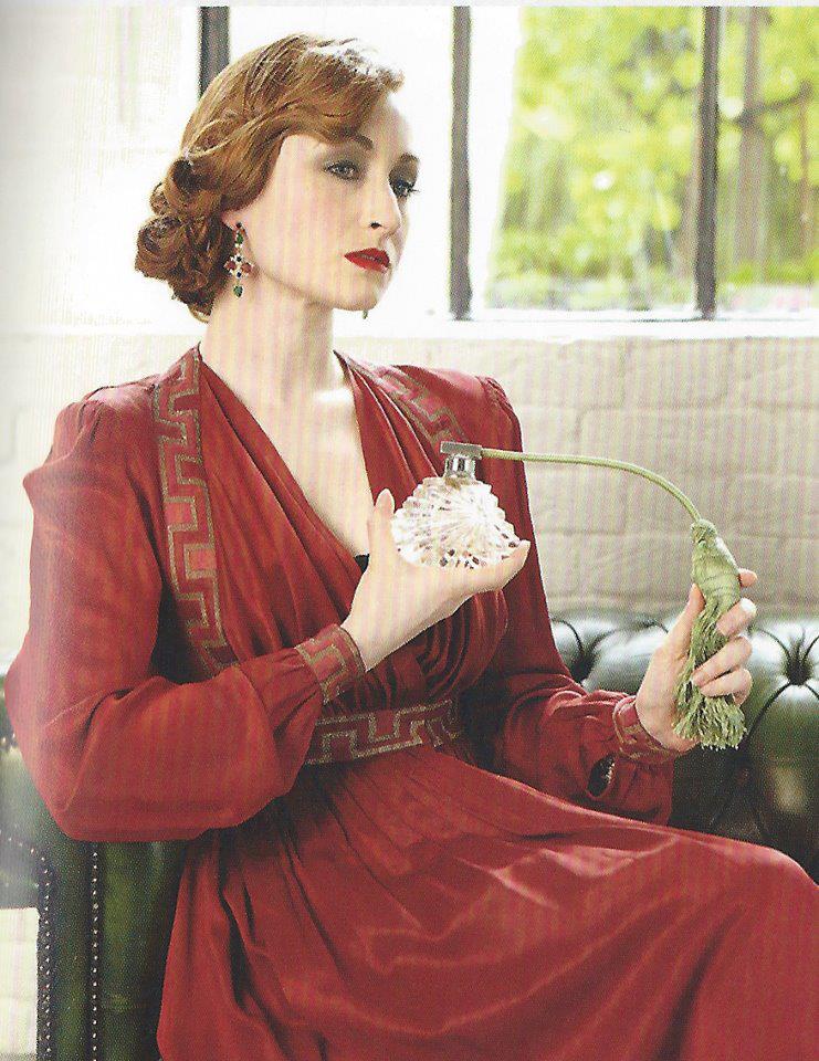 Auburn Finger Waves Pulled Into Low Bun — Classy Vintage Hairstyles